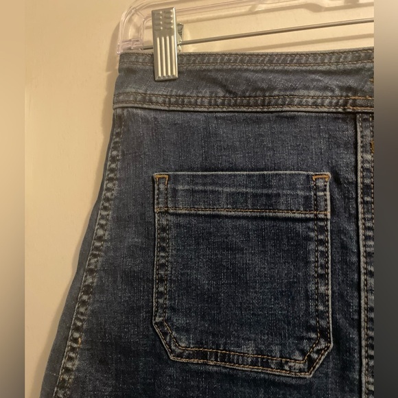 Madewell Stretch Denim A Line Mini Skirt Patch Pocket Edition Salisbury Wash 4 - Picture 5 of 11
